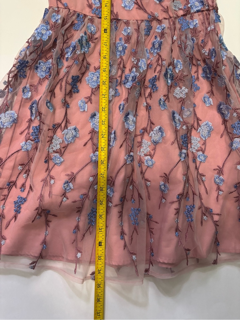 Chi Chi London Pink One-Shoulder Embroidered Mini Dress - Picture 7 of 9